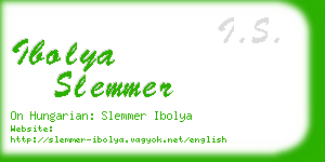 ibolya slemmer business card